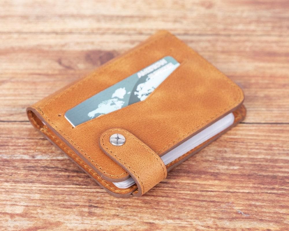 Oscar Genuine Leather Card Holder Sandy Tan Bouletta