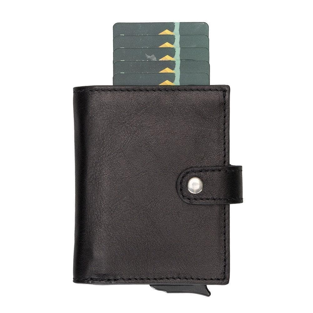 Palermo Zip Mechanical Genuine Leather Card Holder Bouletta