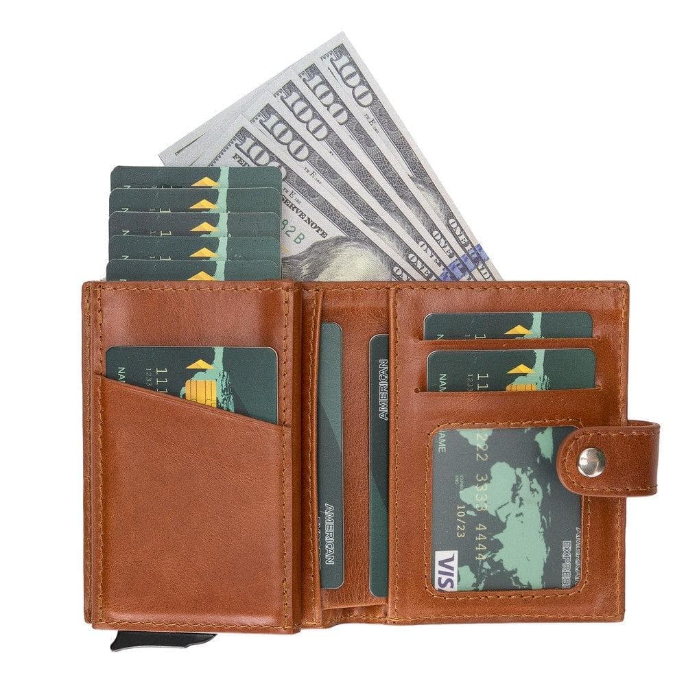 Palermo Zip Mechanical Genuine Leather Card Holder Bouletta