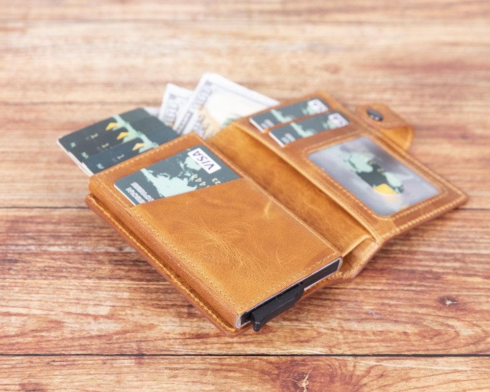 Palermo Zip Mechanical Genuine Leather Card Holder Bouletta