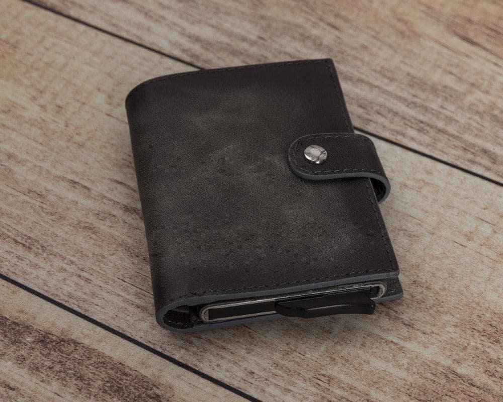 Palermo Zip Mechanical Genuine Leather Card Holder Bouletta