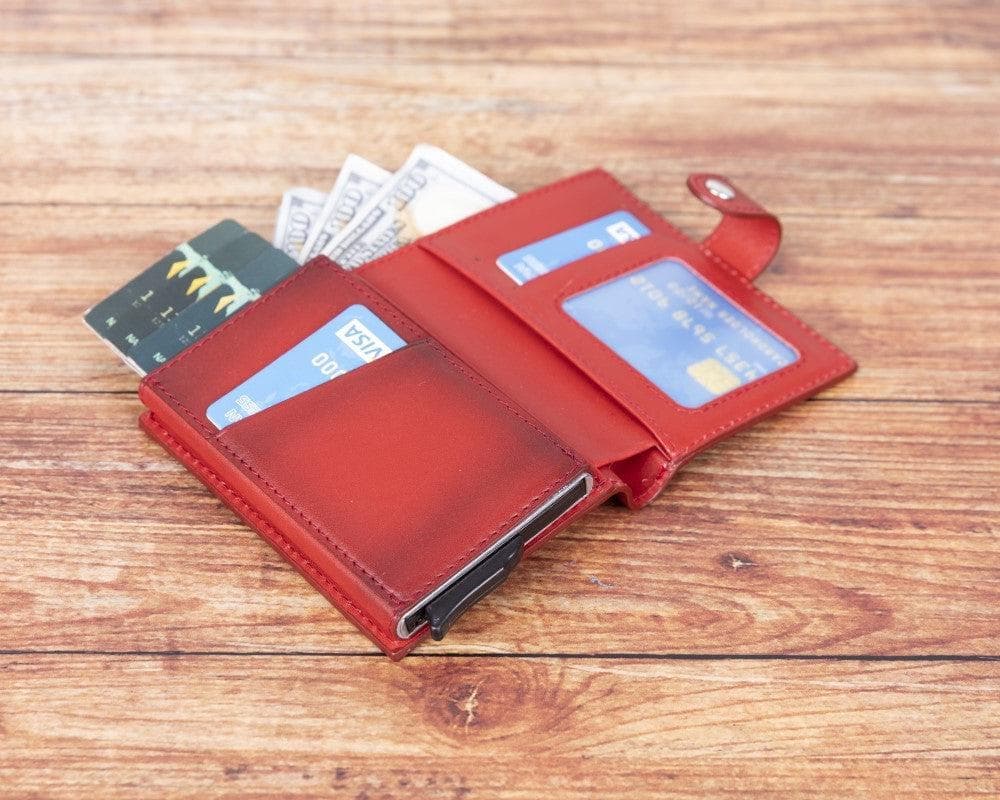 Palermo Zip Mechanical Genuine Leather Card Holder Bouletta