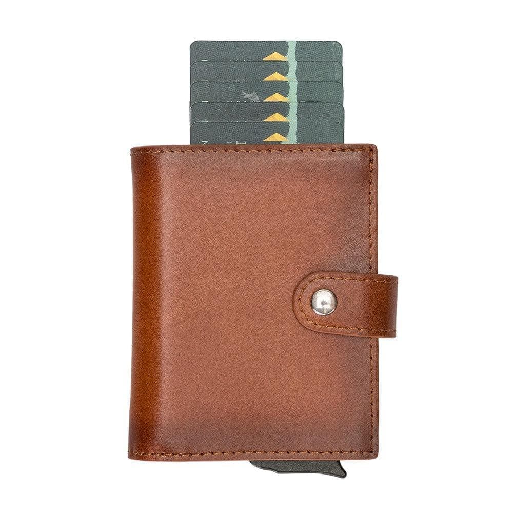 Palermo Zip Mechanical Genuine Leather Card Holder Bouletta