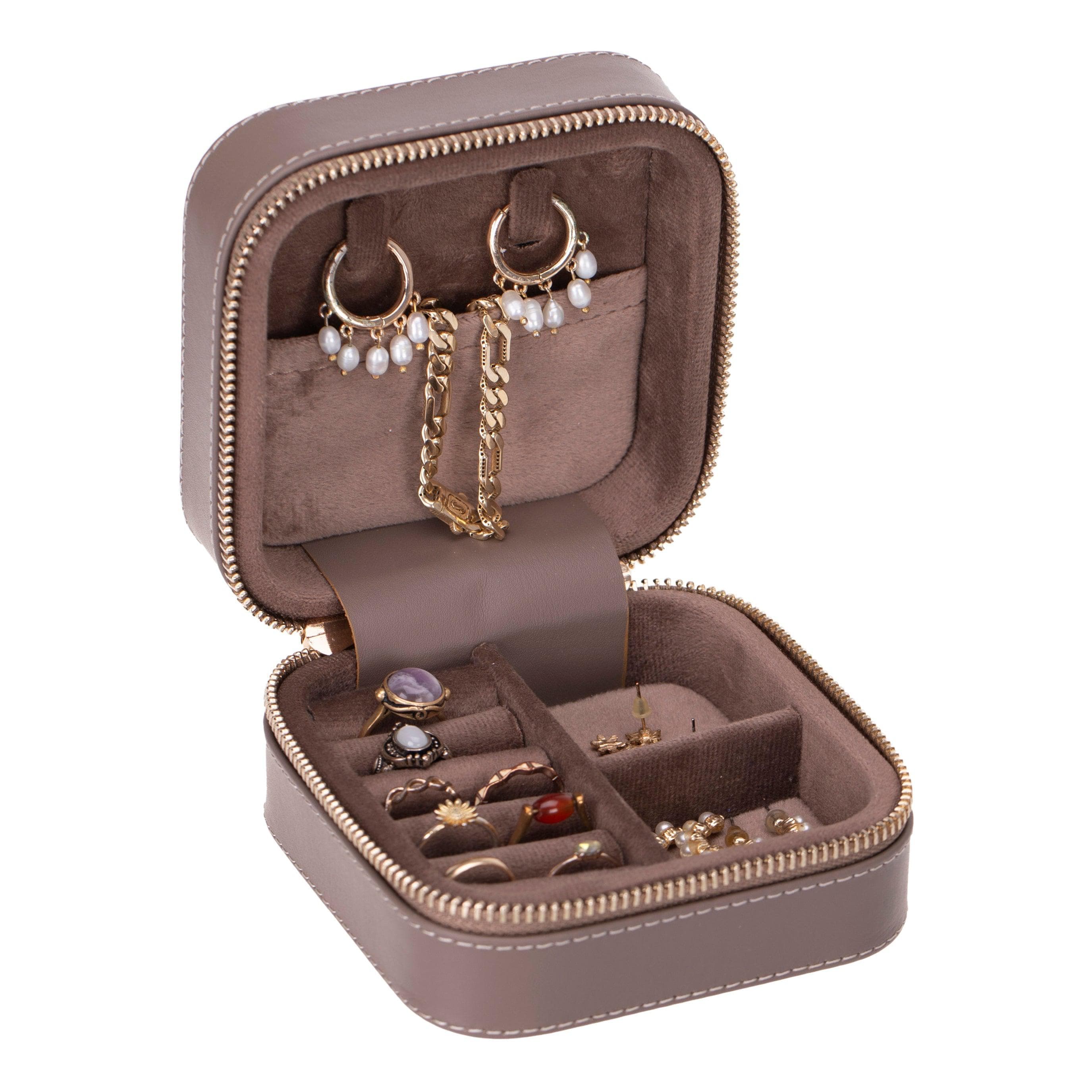 Perlyon Leather Jewelry Box Mink / Medium Bouletta