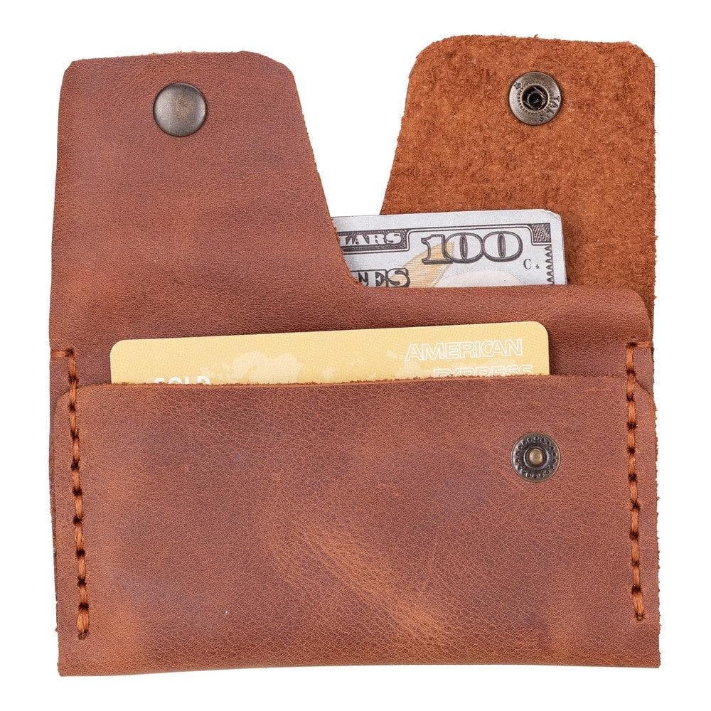 Porta Geniune Leather Card Holder Tiguan Brown Bouletta