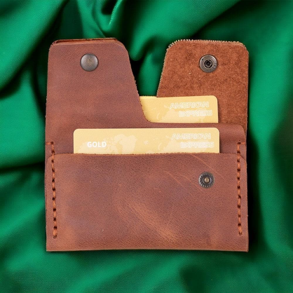 Porta Geniune Leather Card Holder Tiguan Brown Bouletta