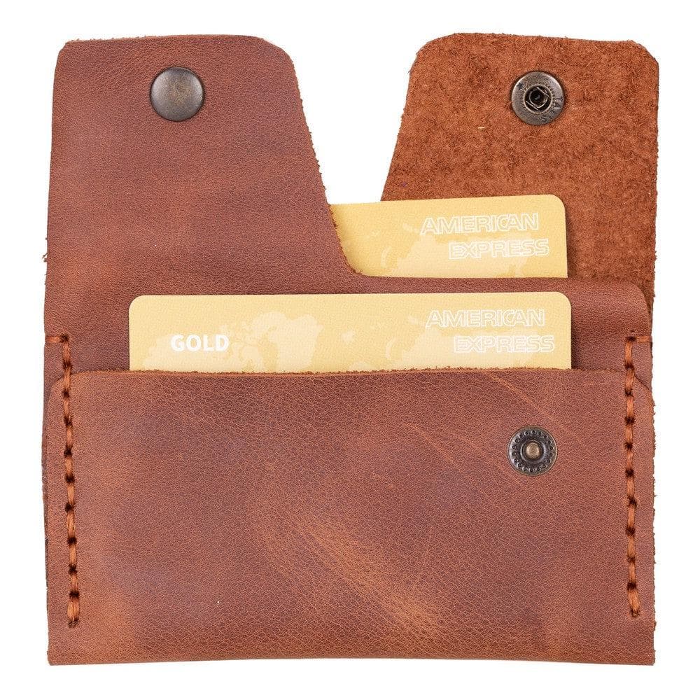 Porta Geniune Leather Card Holder Tiguan Brown Bouletta