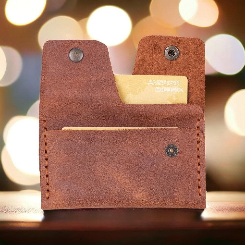 Porta Geniune Leather Card Holder Tiguan Brown Bouletta