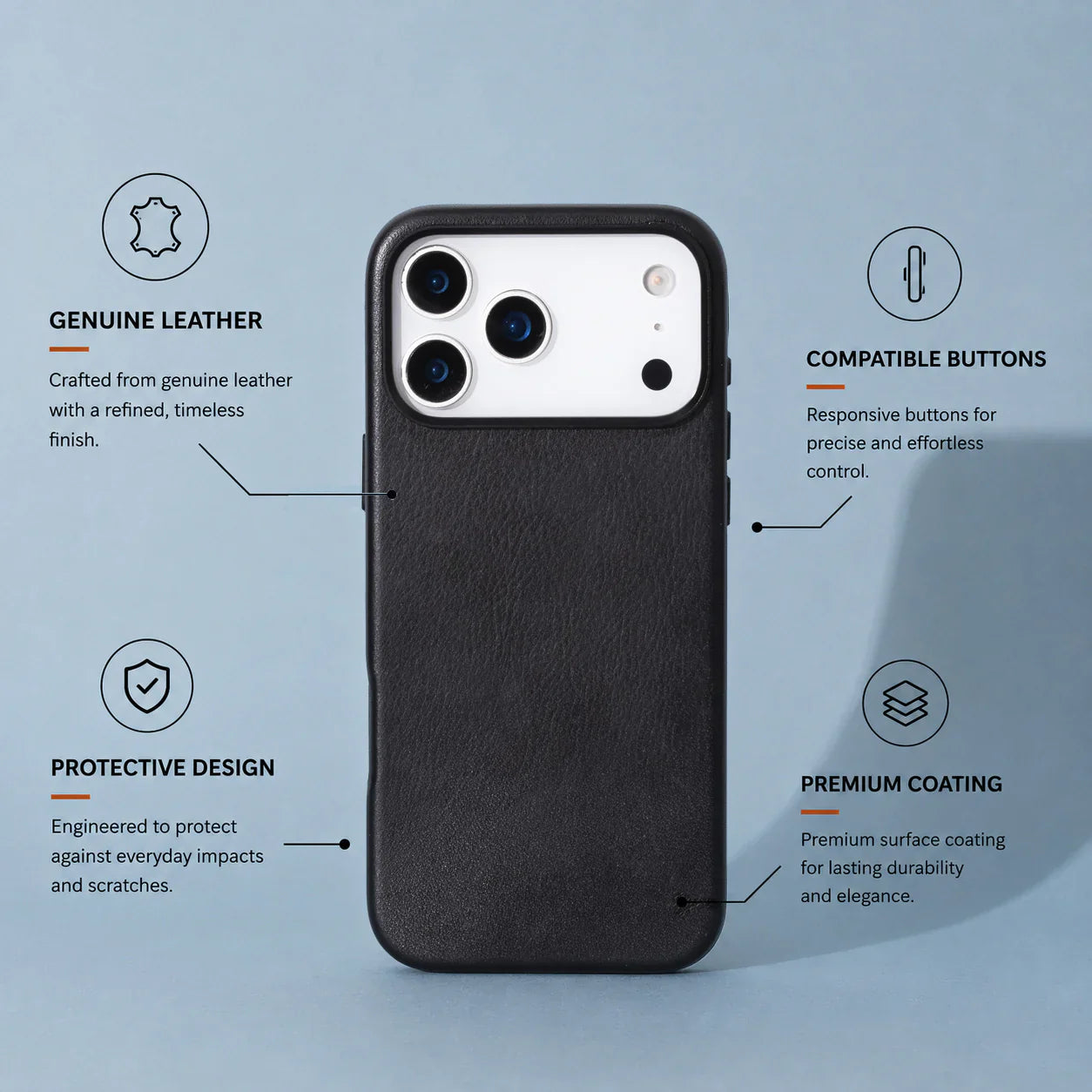 Prestige iPhone 17 Pro Leather Case Bouletta