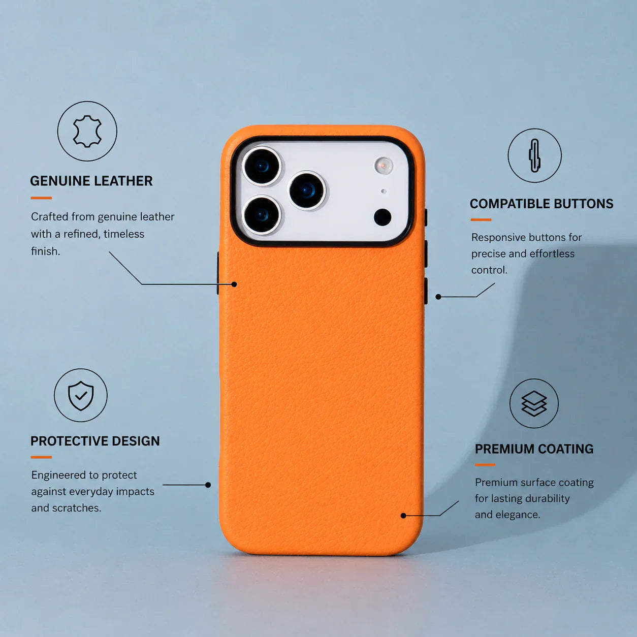 Prestige iPhone 17 Pro Leather Case Bouletta