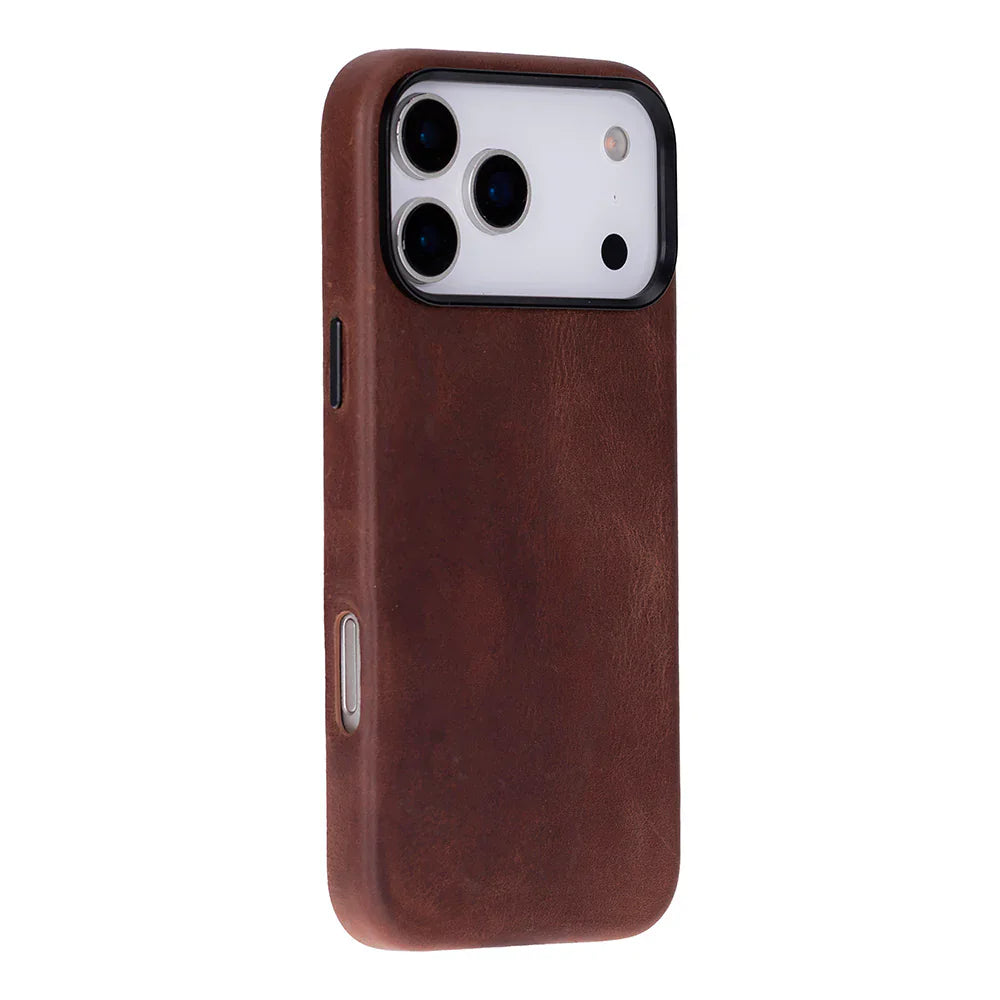Prestige iPhone 17 Pro Max Leather Case Saddle Brown Bouletta