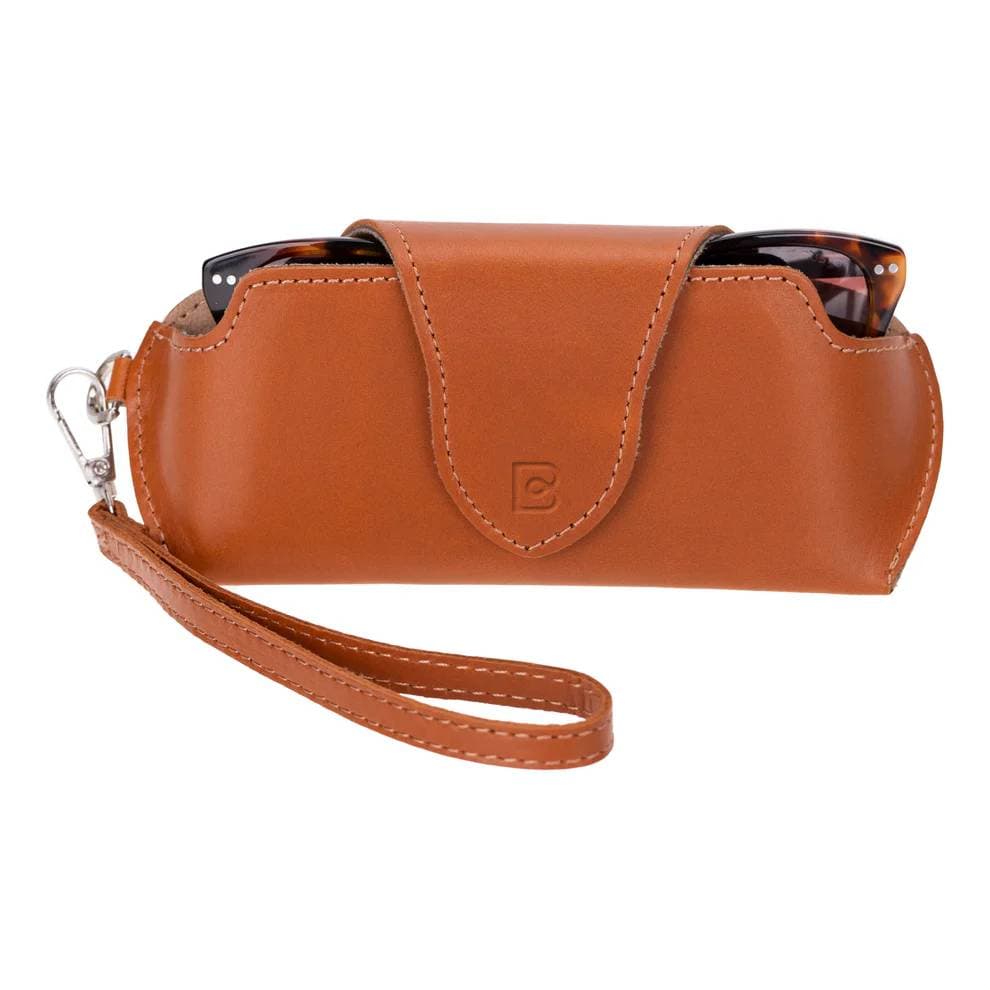 Riviera Genuine Leather Glasses Case Rustic Tan Bouletta