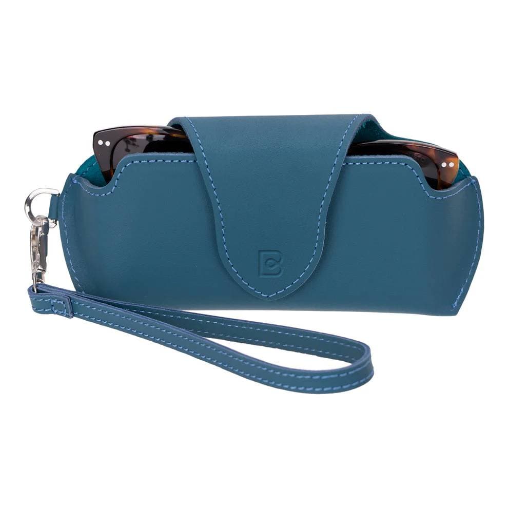 Riviera Genuine Leather Glasses Case Burnt Blue Bouletta