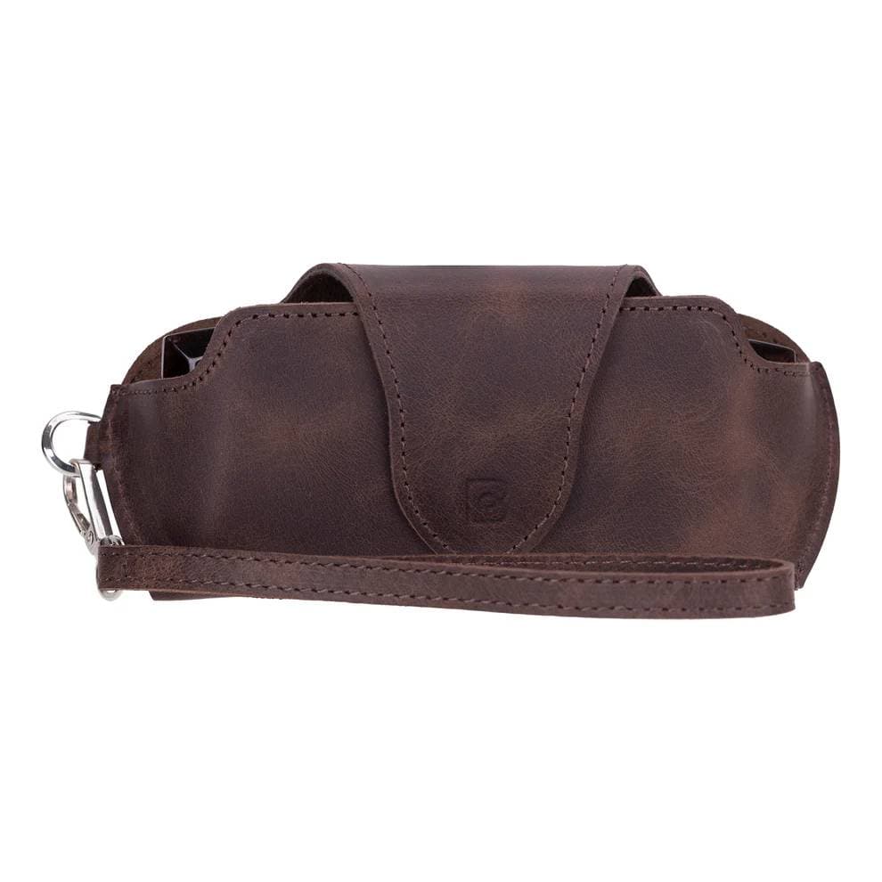 Riviera Genuine Leather Glasses Case Tiguan Dark Brown Bouletta