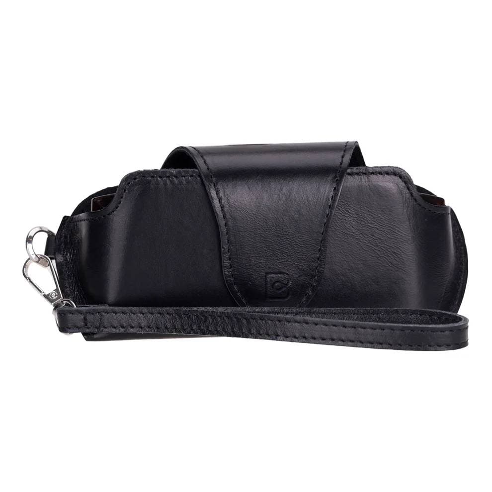 Riviera Genuine Leather Glasses Case Rustic Black Bouletta