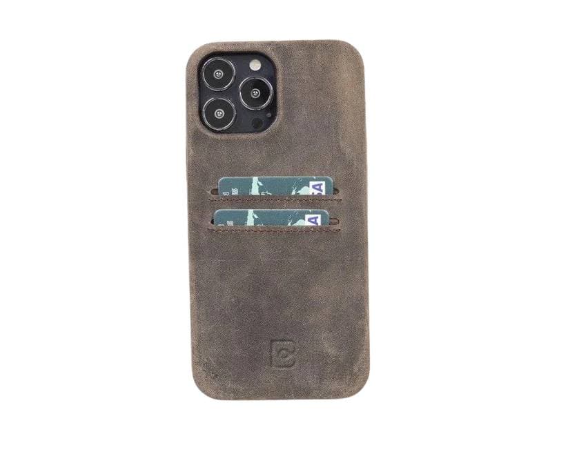 Rock Cover CC iPhone 13 Series Genuine Leather Case / RC CC - iPhone 13 6.1" / ANTIC BROWN Bouletta