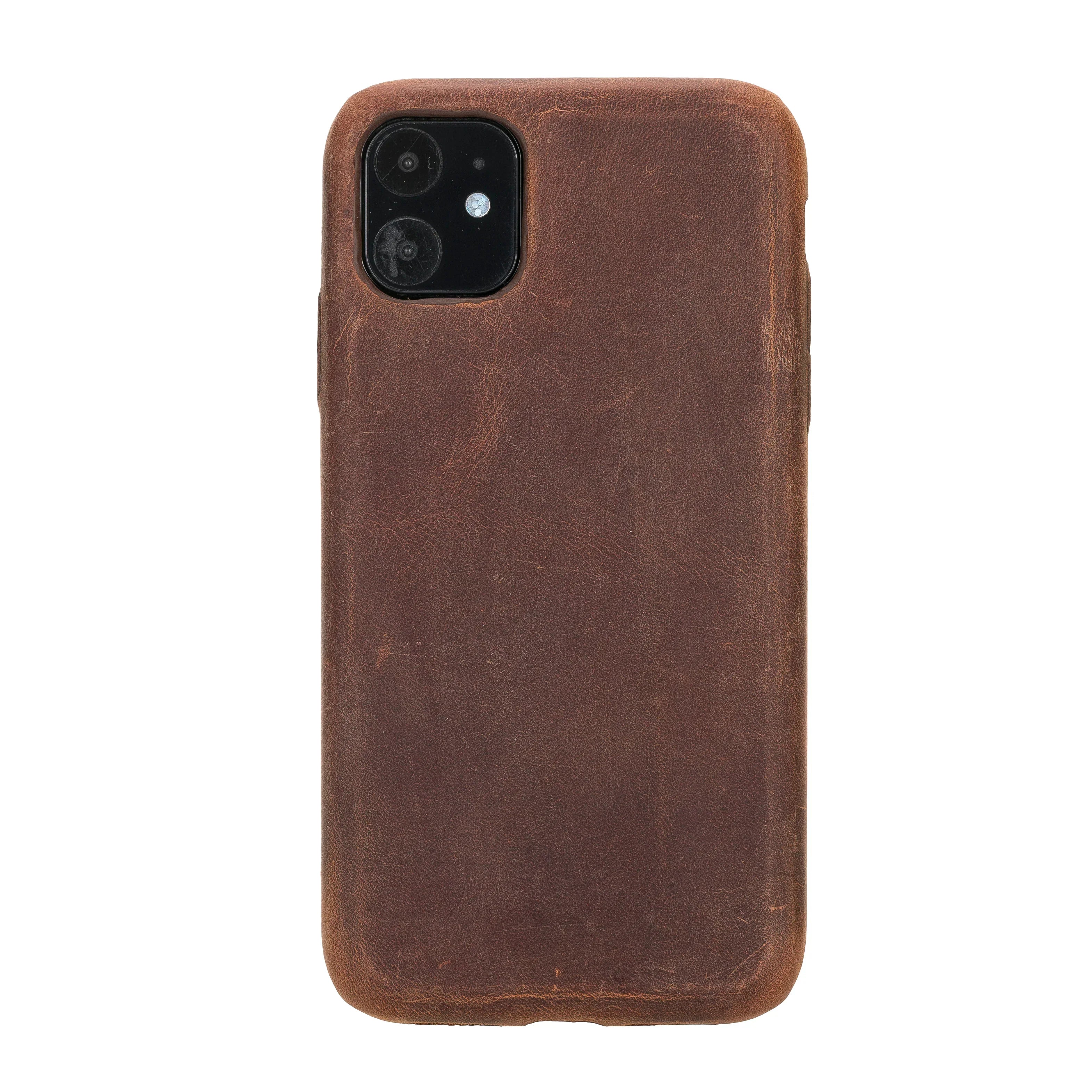 Rock Cover iPhone 11 Leather Case Saddle Brown Bouletta