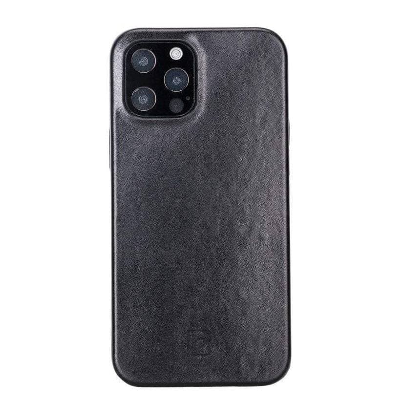 Rock Cover iPhone 12 Series Genuine Leather Case / RC iPhone 12 Mini / Rustic Black Bouletta