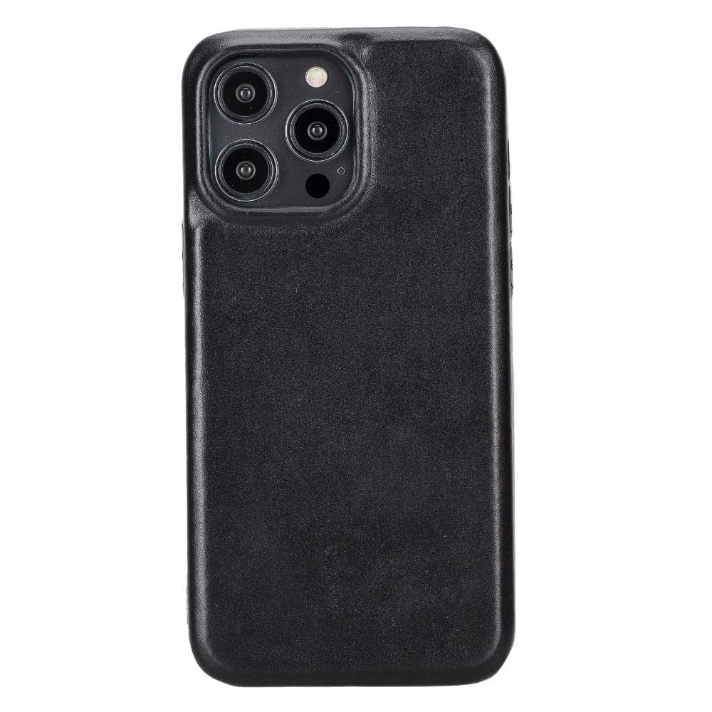 Rock Cover iPhone 15 Pro Leather Case Black Bouletta