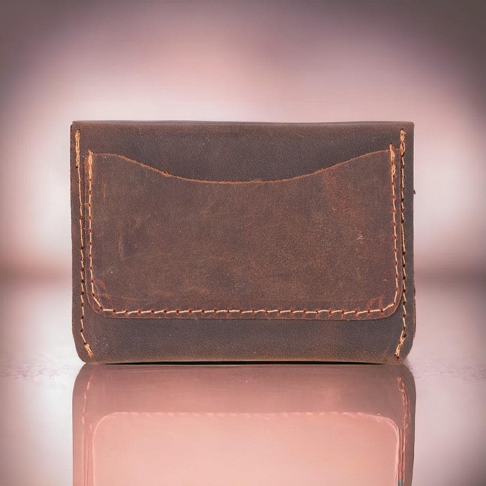 Roma Geniune Leather Card Holder Antic Brown Bouletta