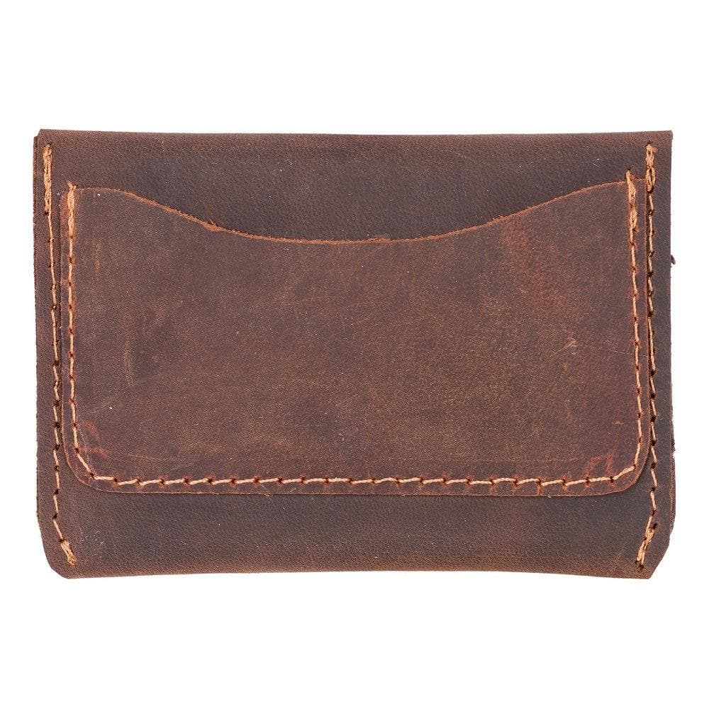 Roma Geniune Leather Card Holder Antic Brown Bouletta