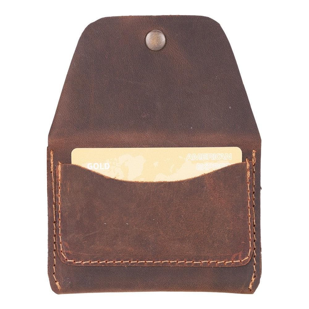 Roma Geniune Leather Card Holder Antic Brown Bouletta