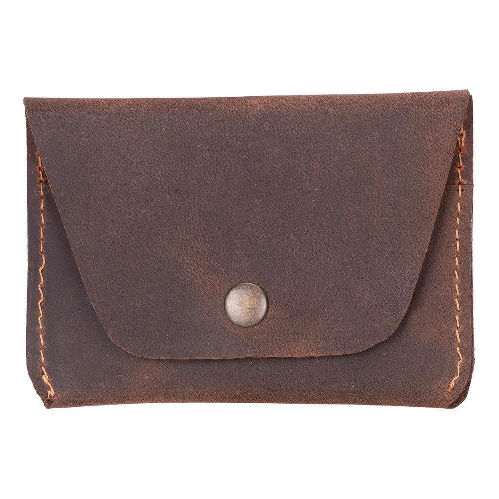 Roma Geniune Leather Card Holder Antic Brown Bouletta