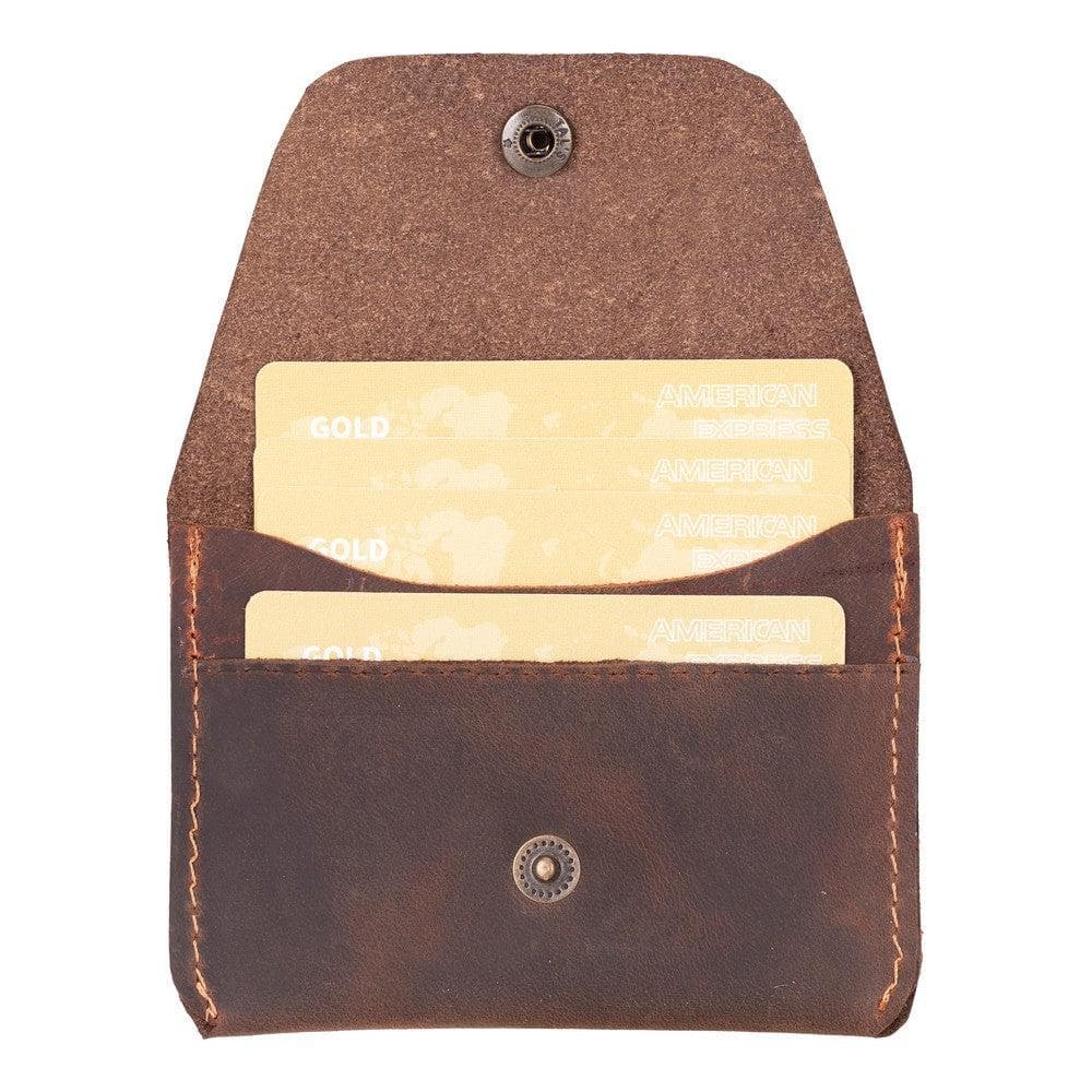 Roma Geniune Leather Card Holder Antic Brown Bouletta