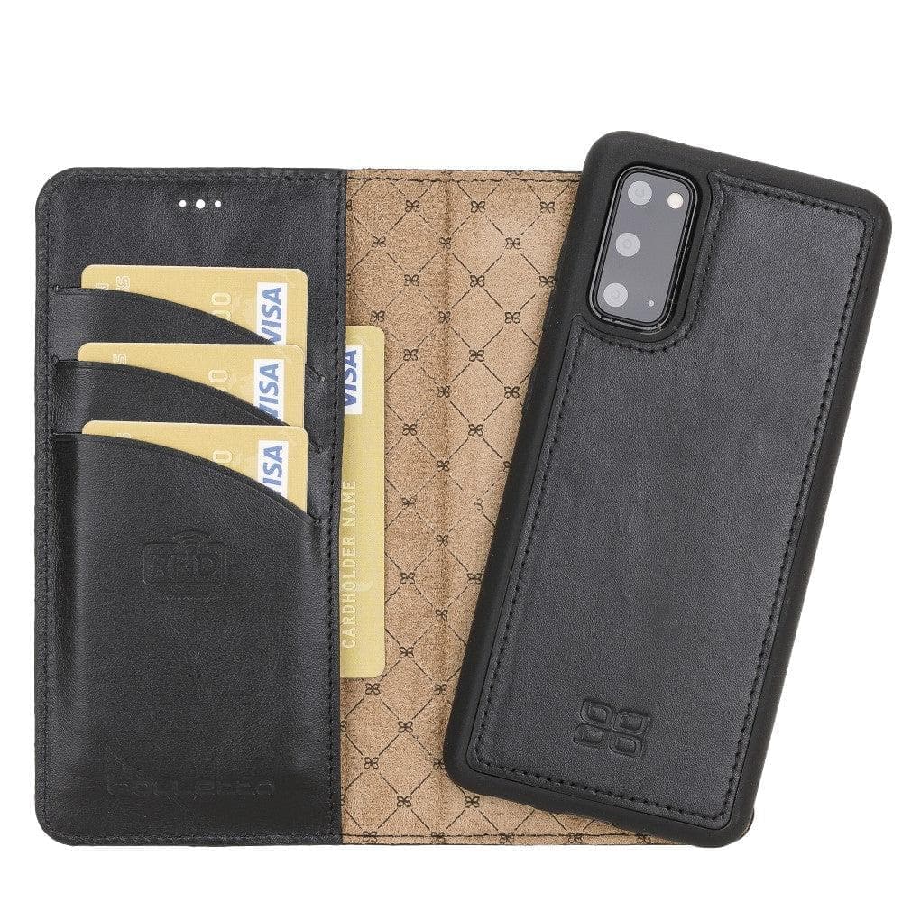 Samsung Galaxy S20 Series Leather Detachable Leather Wallet Case - MW Samsung S20 / Rustic Black / Leather Bouletta LTD