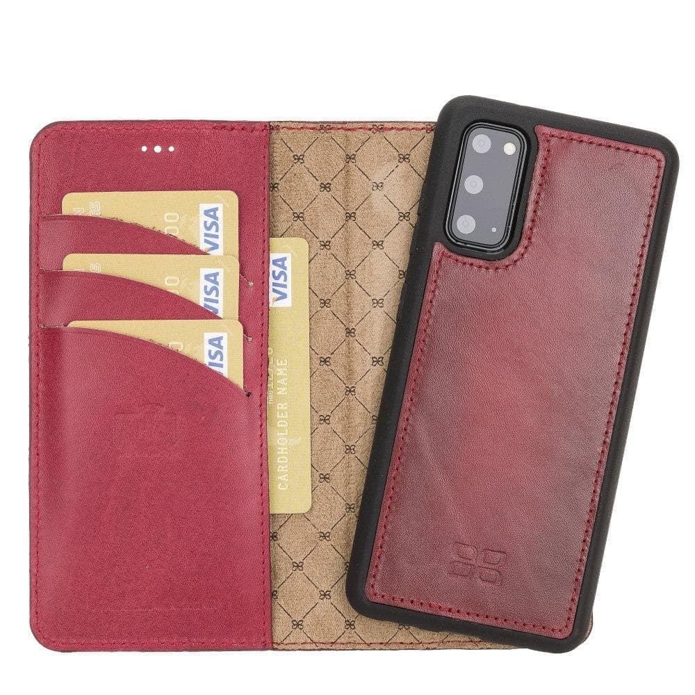 Samsung Galaxy S20 Series Leather Detachable Leather Wallet Case - MW Samsung S20 / Vegetal Red / Leather Bouletta LTD