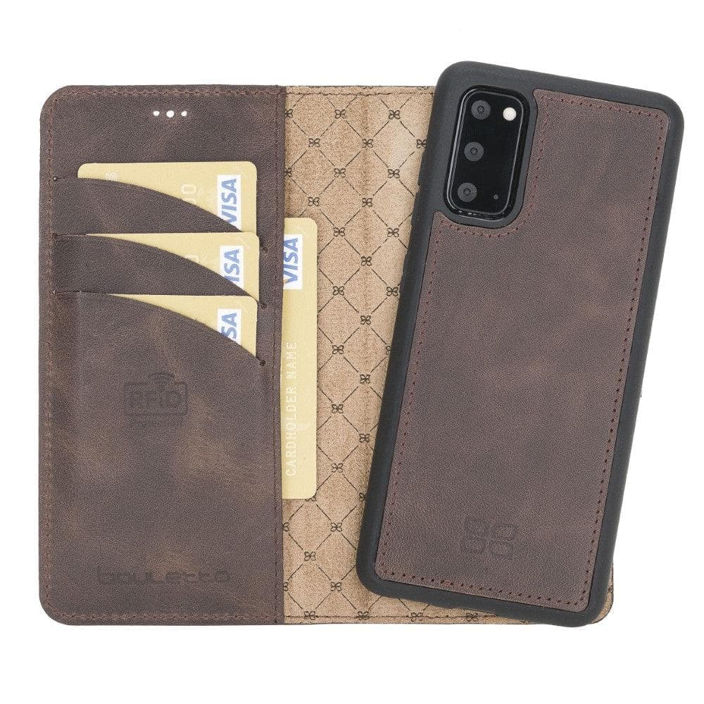 Samsung Galaxy S20 Series Leather Detachable Leather Wallet Case - MW Samsung S20 / Tiguan Brown / Leather Bouletta LTD