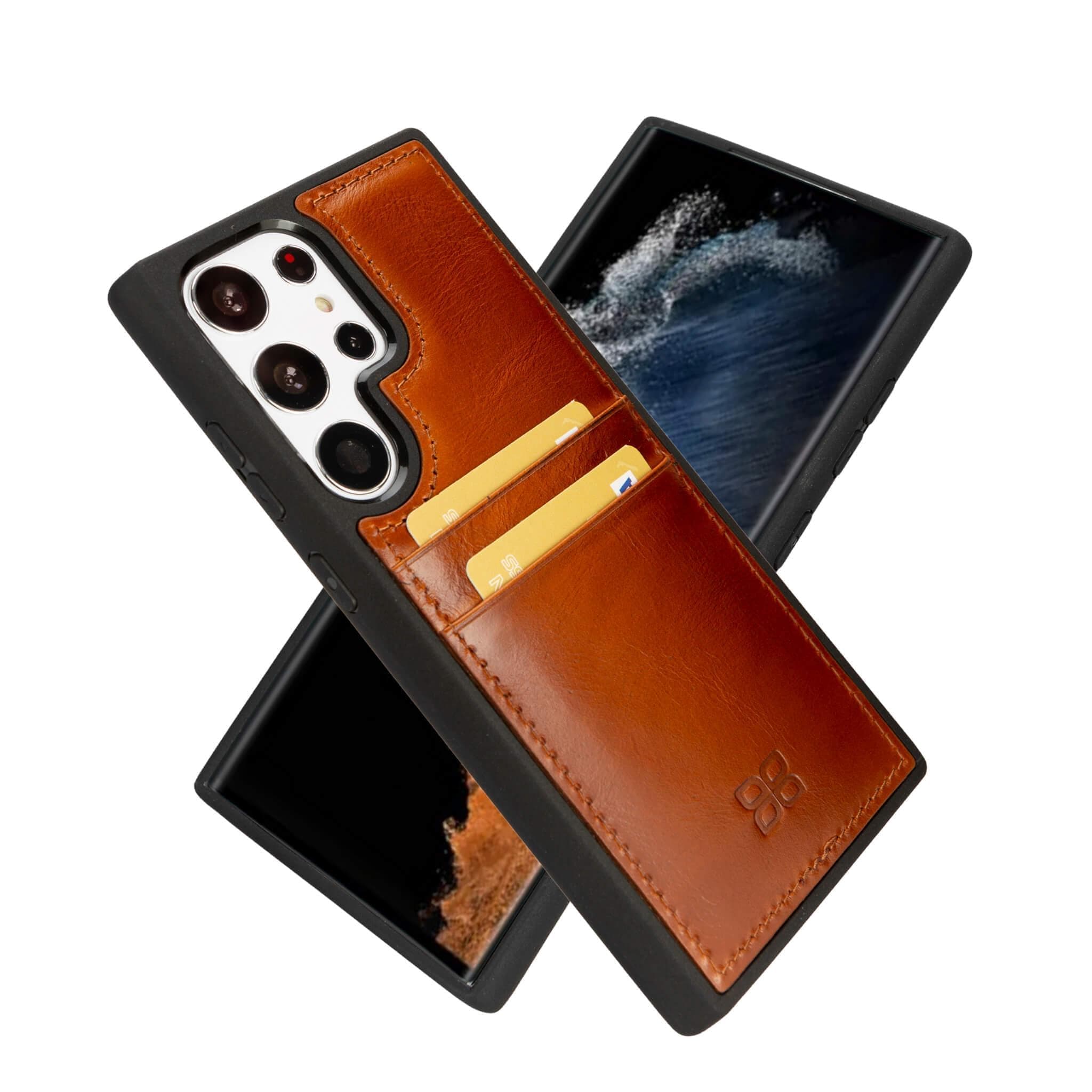 Samsung Galaxy S24 Series Leather Case with Card Holder - FXCP Galaxy S24 / Tan Bouletta LTD