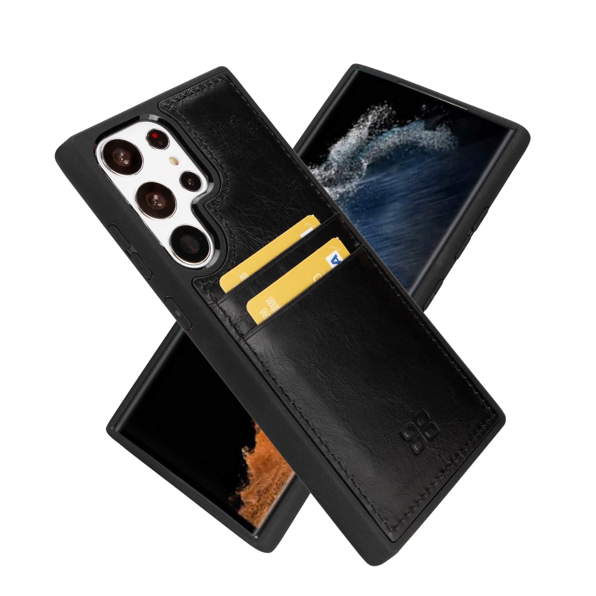 Samsung Galaxy S24 Series Leather Case with Card Holder - FXCP Galaxy S24 / Black Bouletta LTD