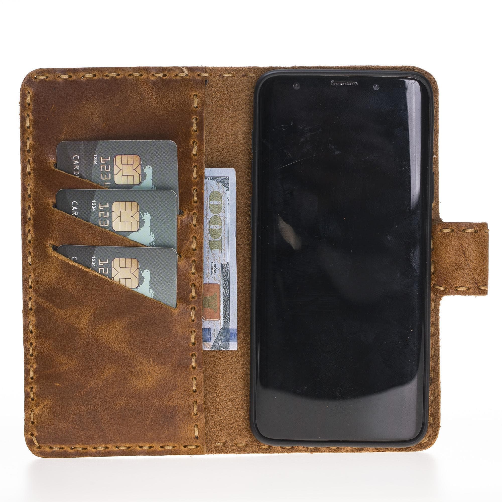 Samsung Galaxy S9 Plus Flora  Wallet Case Tan Bouletta