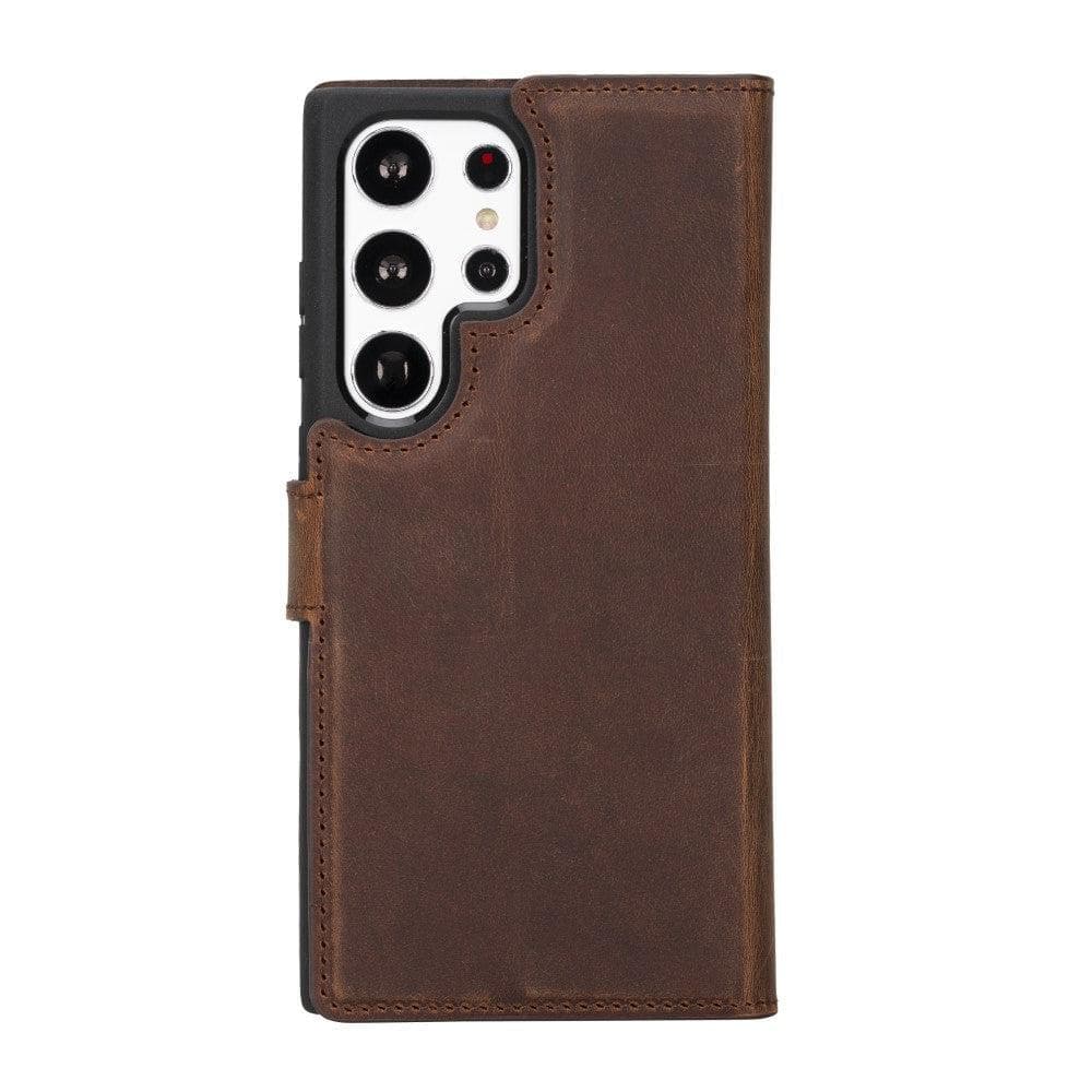 Samsung S23 Series Detachble Leather Magic Wallet Case - S23 / ANTIC BROWN Bouletta