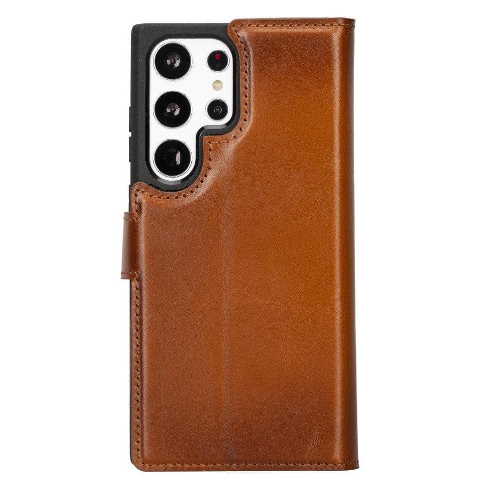 Samsung S23 Series Detachble Leather Magic Wallet Case - S23 / ANTIC BROWN Bouletta