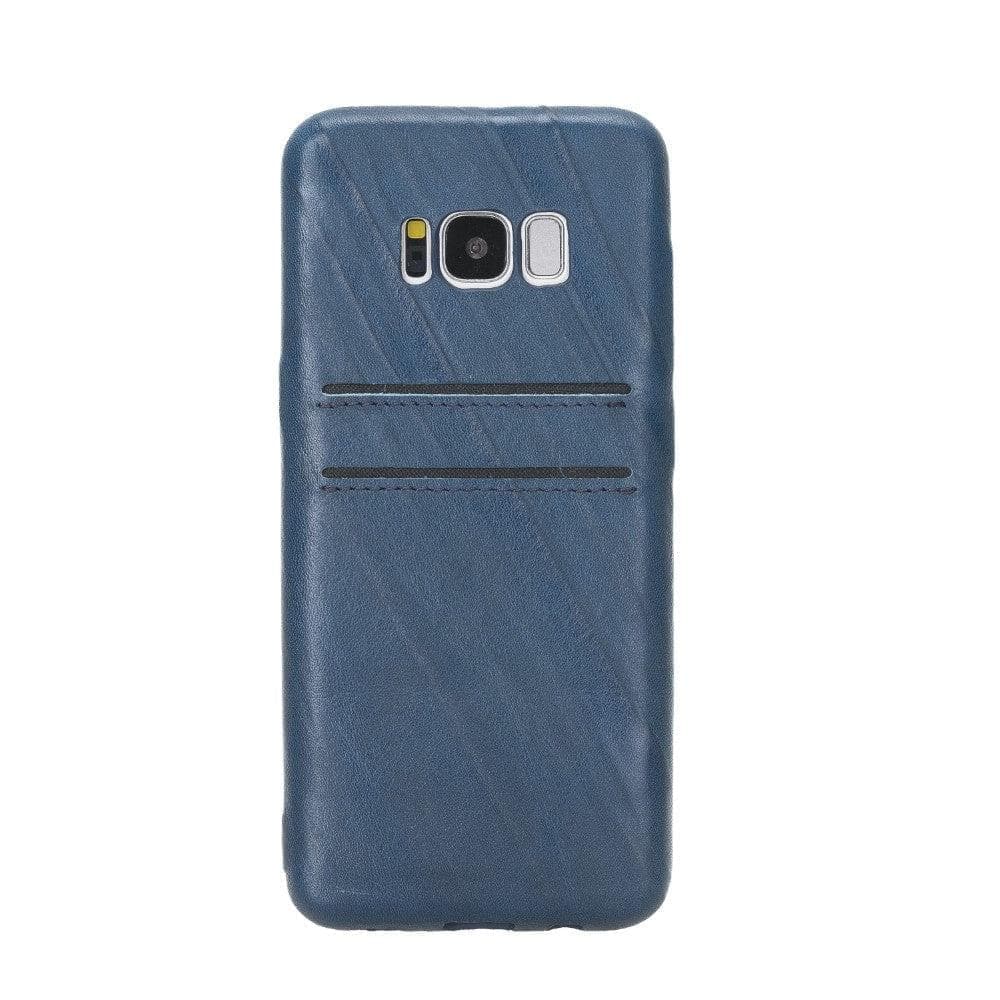 Samsung S8 Series Leather Ultra Cover Card Holder - Samsung S8 / Creased Dark Blue Bouletta