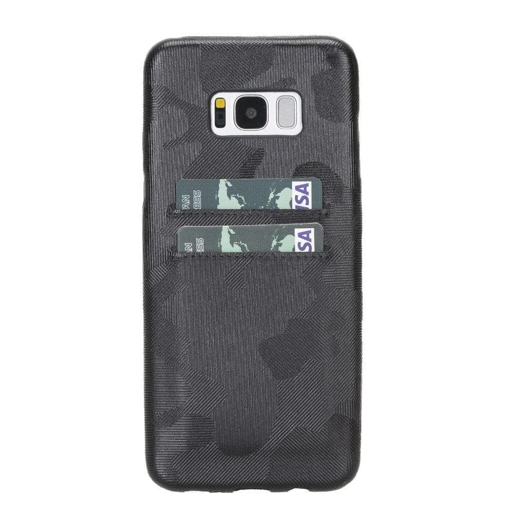 Samsung S8 Series Leather Ultra Cover Card Holder - Samsung S8 / Creased Dark Blue Bouletta