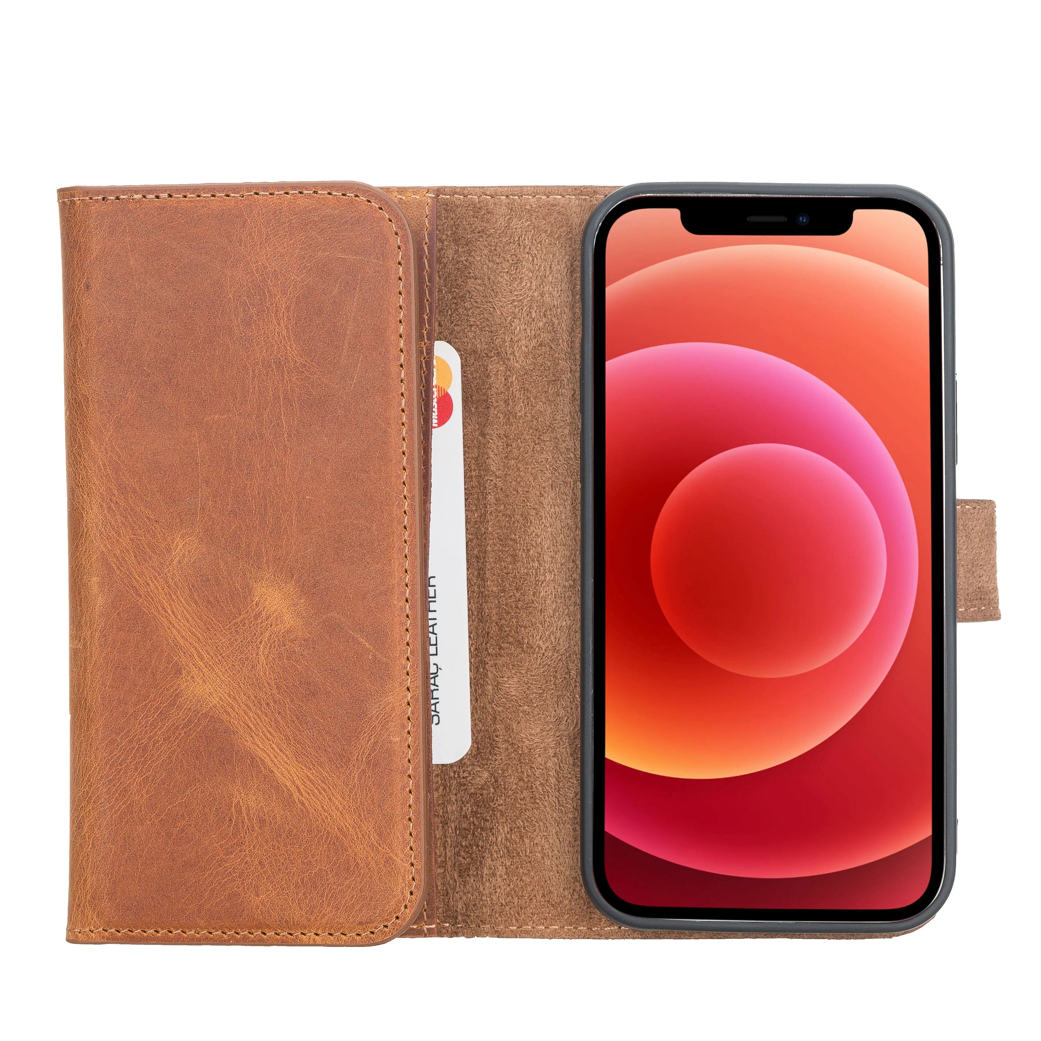 Santa iPhone 12 Mini Leather Detachable Wallet Case Bouletta
