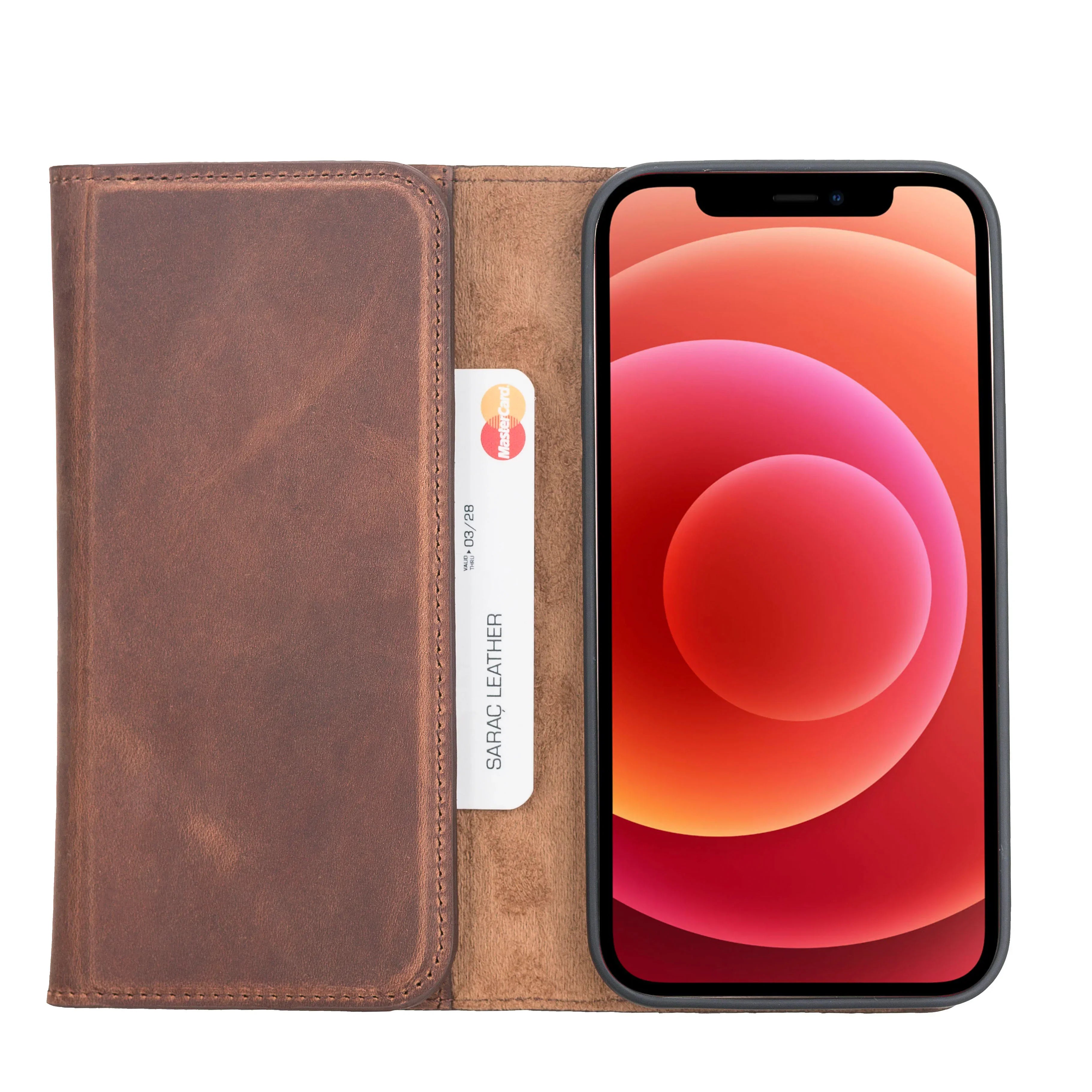 Santa iPhone 12 Mini Leather Detachable Wallet Case Bouletta