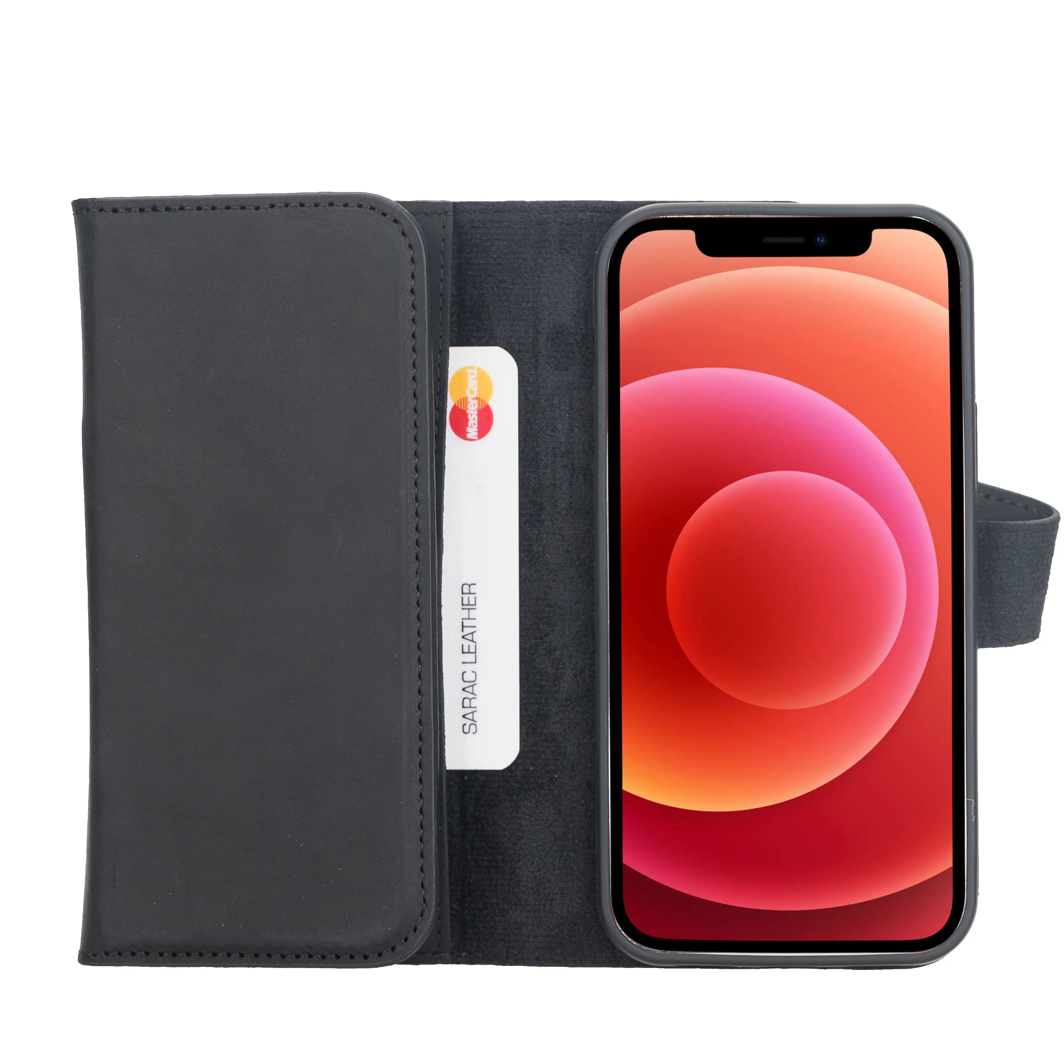 Santa iPhone 12 Mini Leather Detachable Wallet Case Bouletta