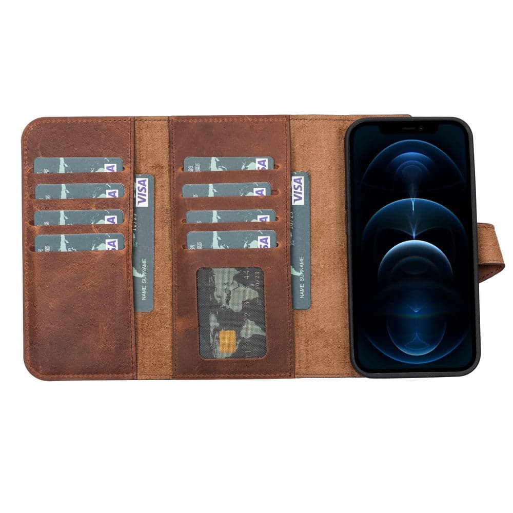 Santa iPhone 13 Mini Leather Detachable Wallet Case Bouletta