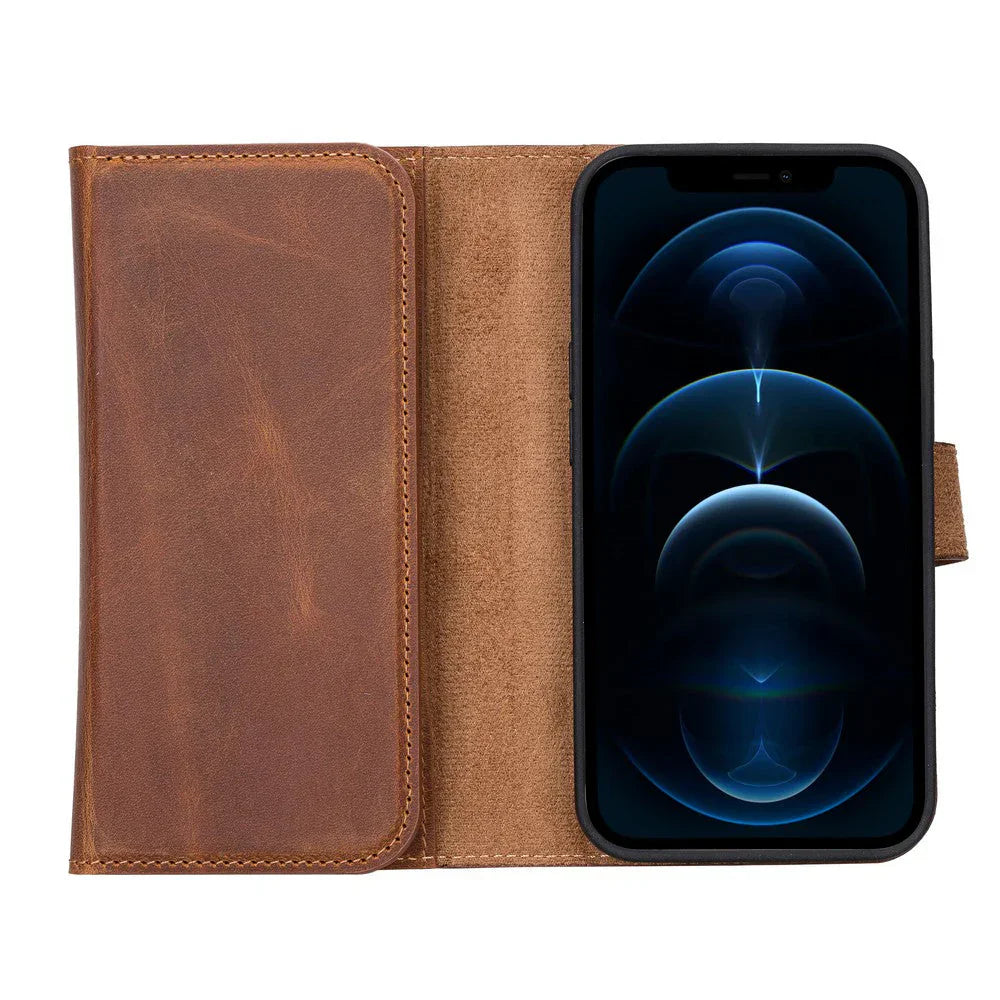 Santa iPhone 13 Pro Leather Detachable Wallet Case Bouletta