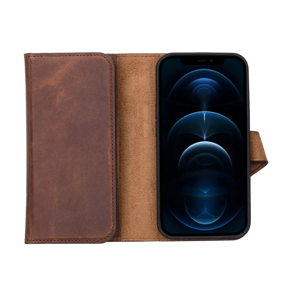 Santa iPhone 13 Pro Leather Detachable Wallet Case Bouletta