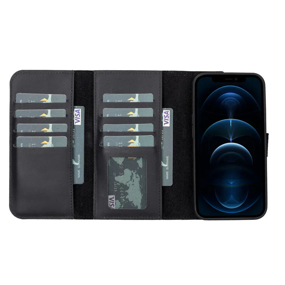 Santa iPhone 13 Pro Leather Detachable Wallet Case Bouletta