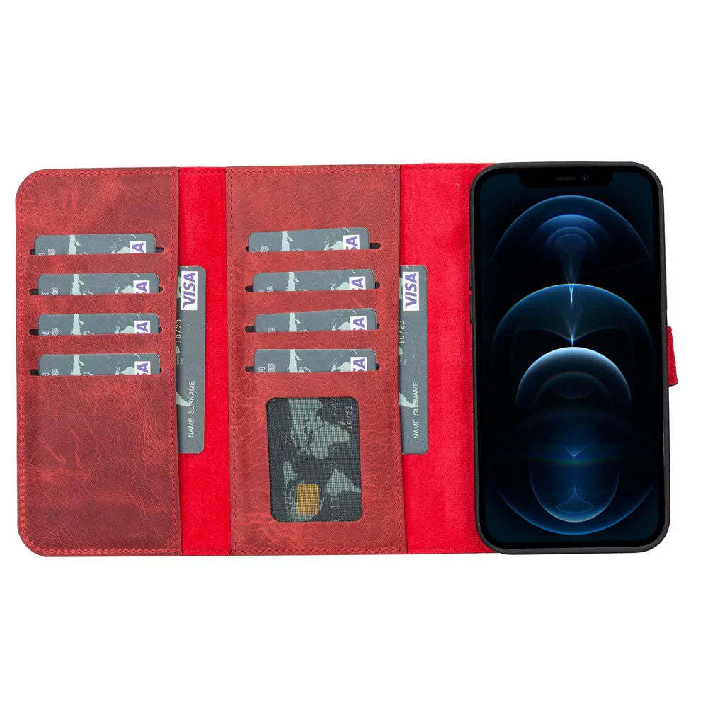 Santa iPhone 13 Pro Max Leather Detachable Wallet Case Bouletta