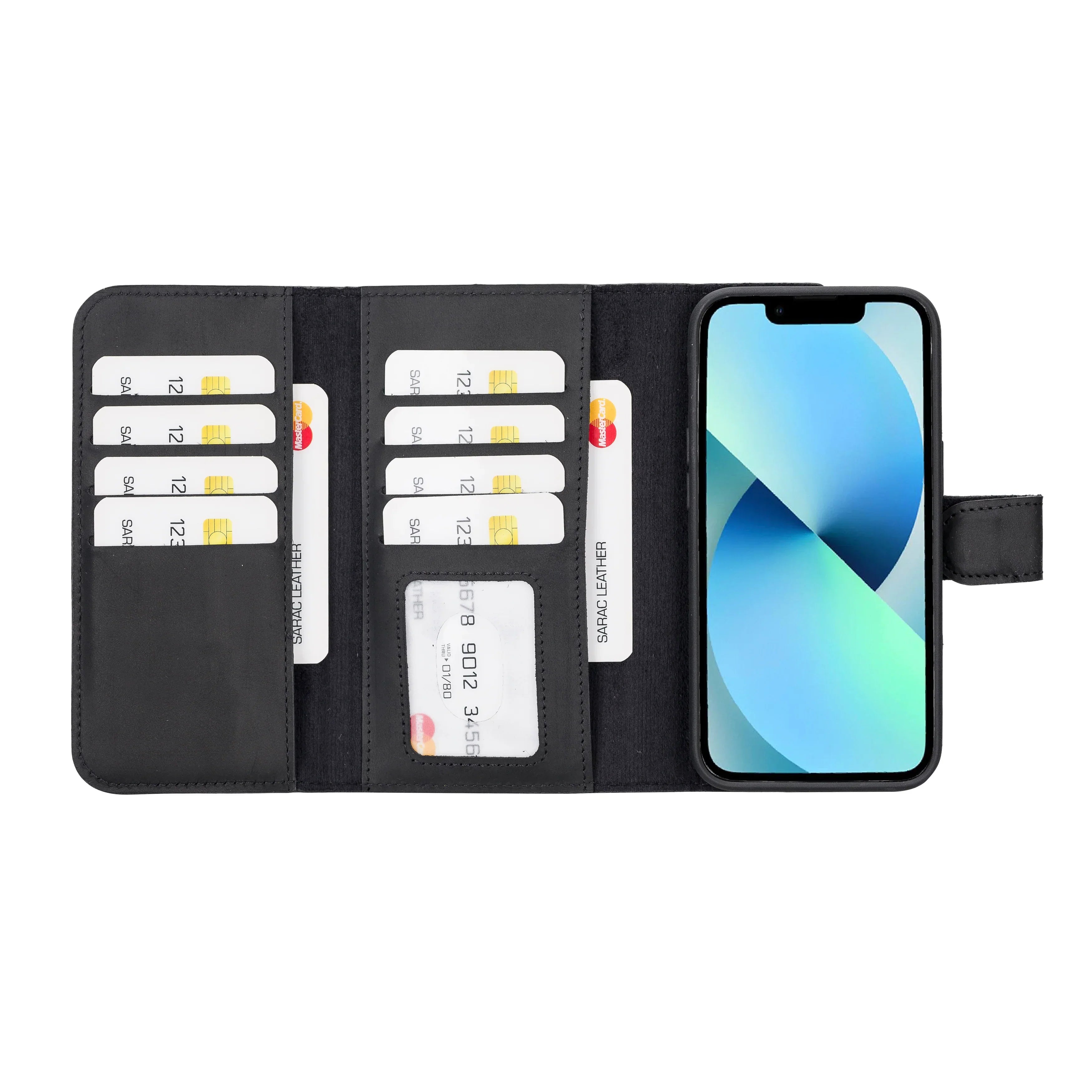 Santa iPhone 14 Leather Detachable Wallet Case Bouletta