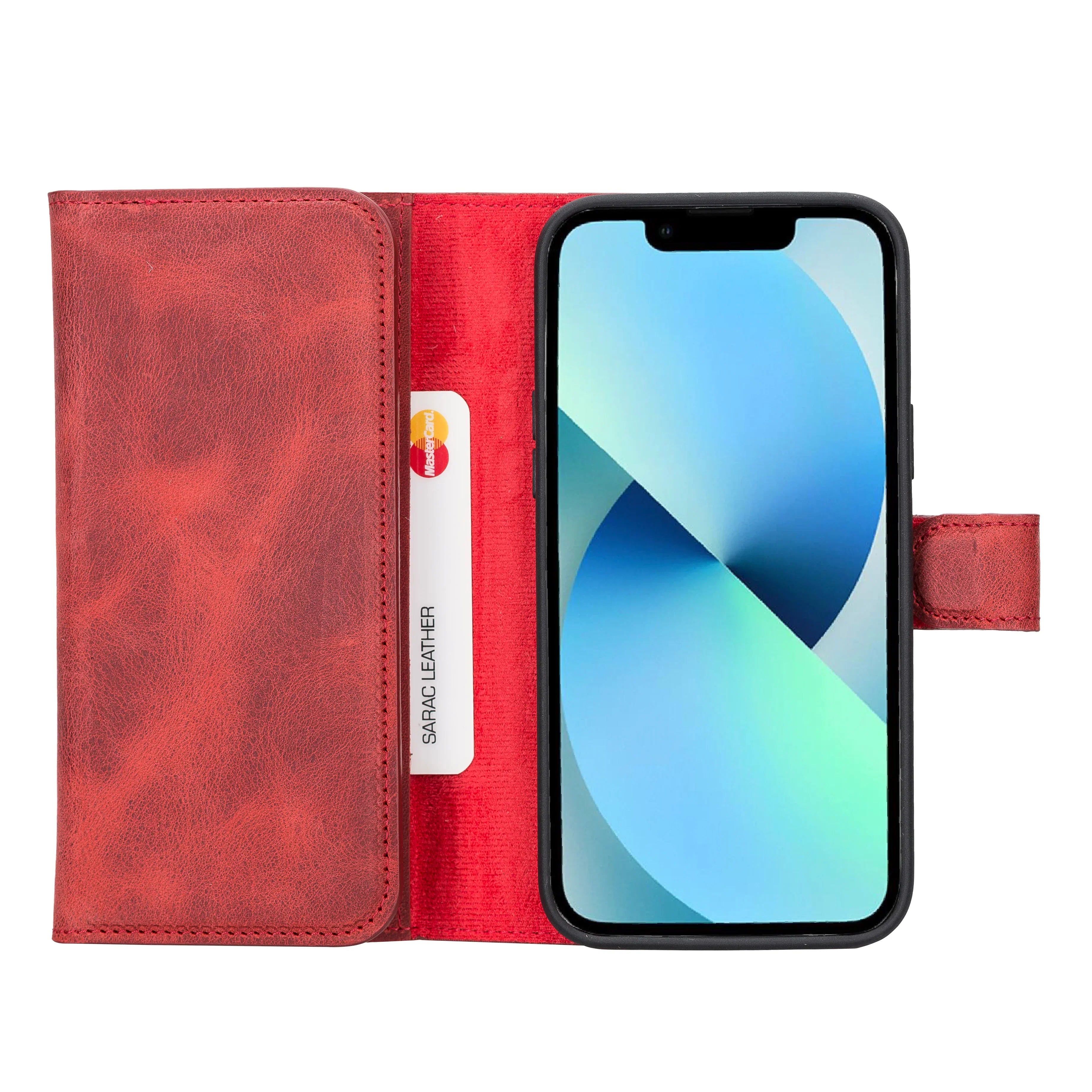 Santa iPhone 14 Plus Leather Detachable Wallet Case Bouletta