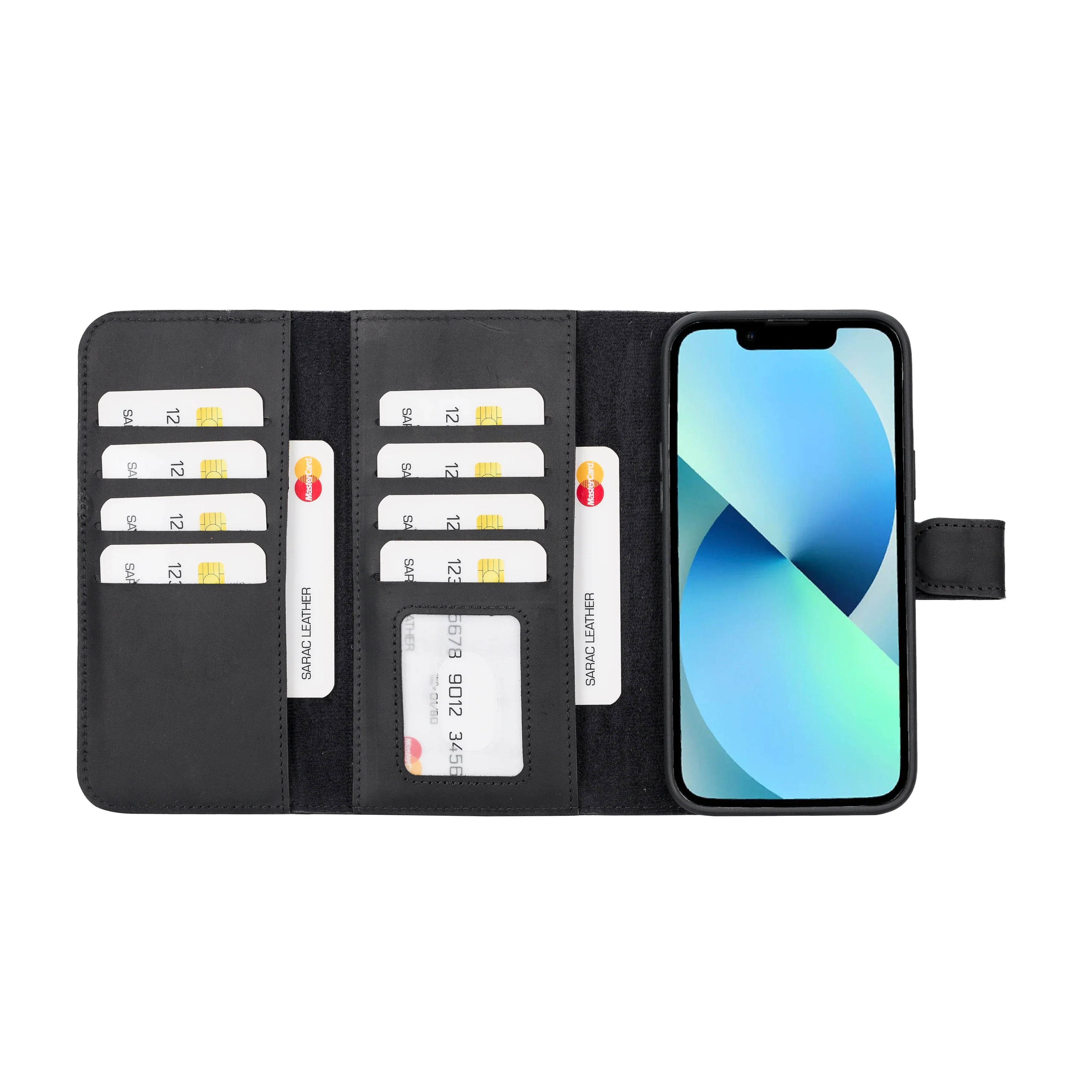 Santa iPhone 14 Plus Leather Detachable Wallet Case Bouletta