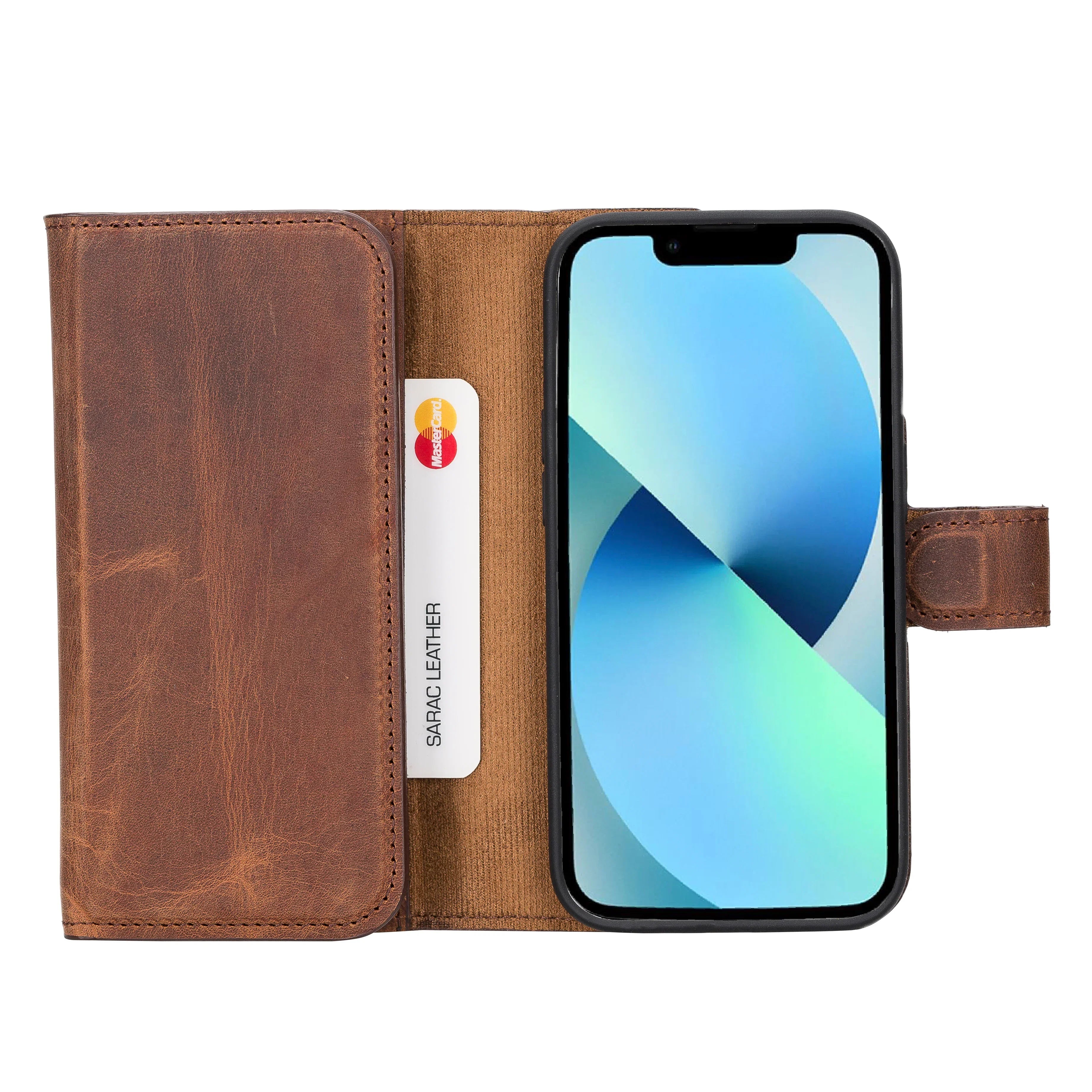 Santa iPhone 14 Pro Leather Detachable Wallet Case Bouletta